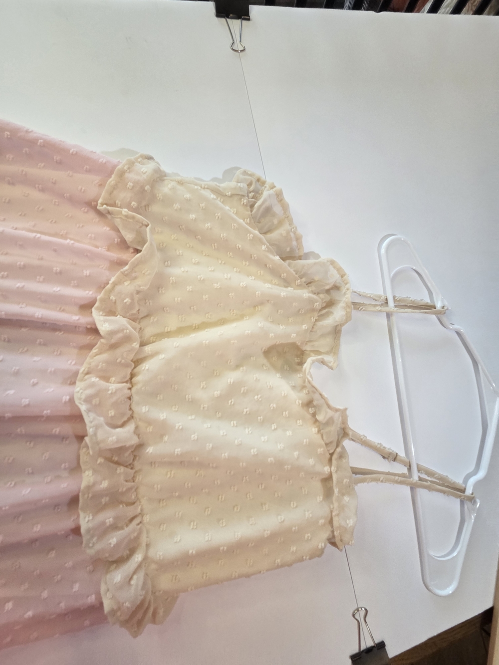 Ushdele Chic Pink Dot Layered Mini Dress - Ruffle Detail - Picture 8 of 10
